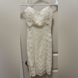 Ivory Lace Sheath Dress - Elegant Women's Dress